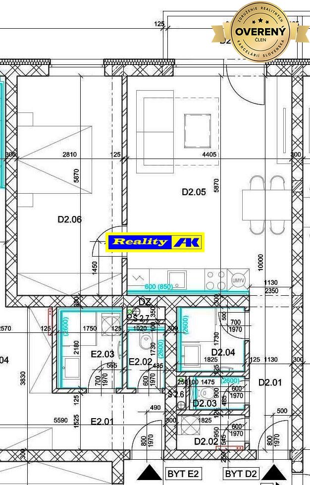 2 izbový byt 57 m2 na predaj novostavba Martin Tomčany 1 poschodie 3