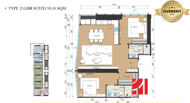 2 SPÁLŇOVÝ APARTMÁN J LUCEAN BAY PATTAYA