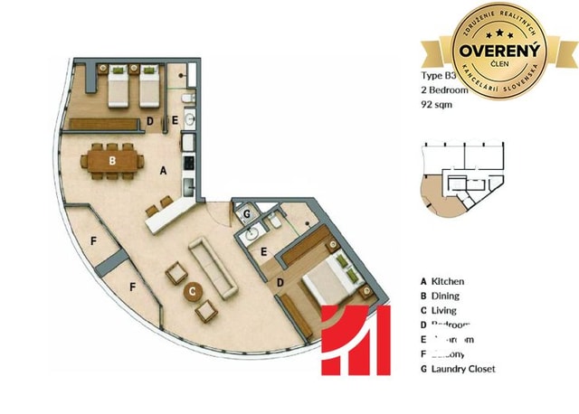 2 SPÁLŇOVÝ APARTMÁN B3 ELEGANCE RESIDENCE PATTAYA