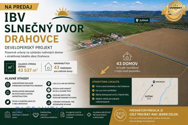 GRAVITAS | Slnečný dvor – Kompletný developerský projekt na predaj