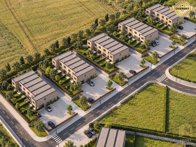 3-izb. mezonety so záhradou a dvomi park. miestami, Senica