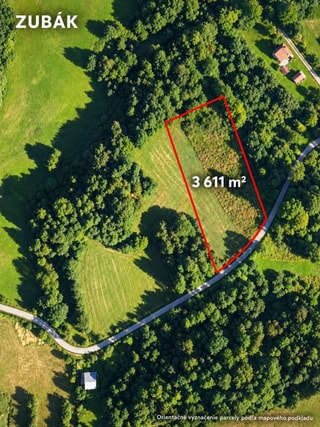 Pozemok 3611m2 v obci Zubák , okres Púchov