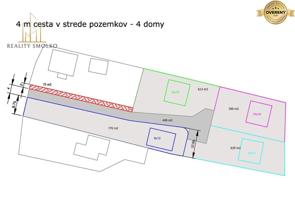 Na predaj pozemky 3175m2 určené k výstavbe rodinných domov - Kecerovsk 5