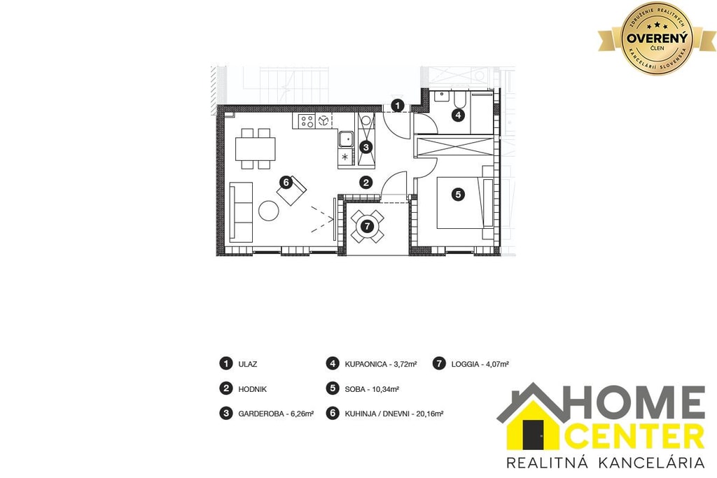 NA PREDAJ novostavba 1 izbový apartman  /44 m² / s loggiou,ostrov HVAR 5