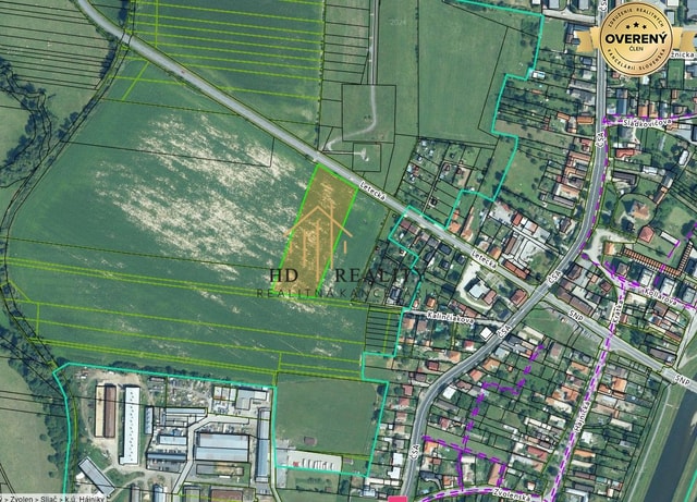 HD REALITY, predaj rozsiahly pozemok s výmerou 9 609 m² na Sliači