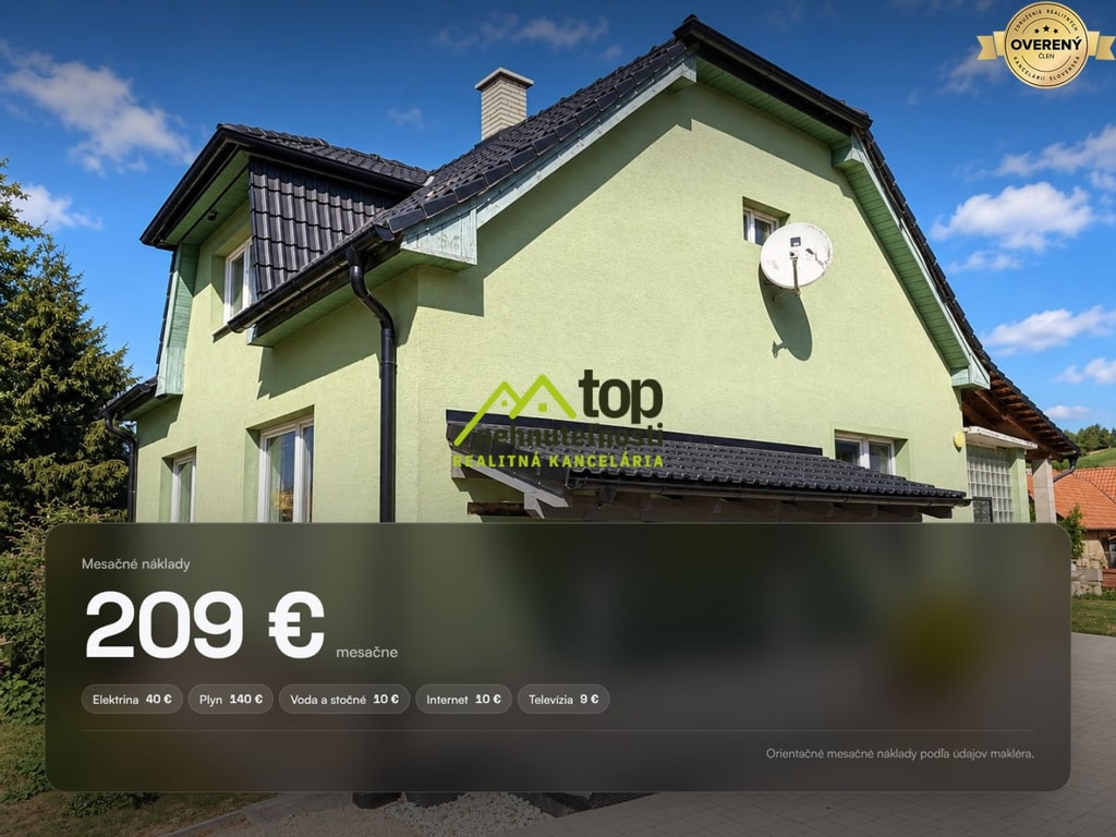 Pokojný 4-izbový dom v obci Krásno REZERVOVANÉ