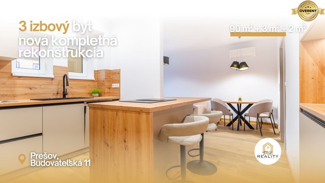PRENÁJOM | LUXUSNÝ 3i tehlový BYT, 90 m², centrum PO, balkón, Klíma