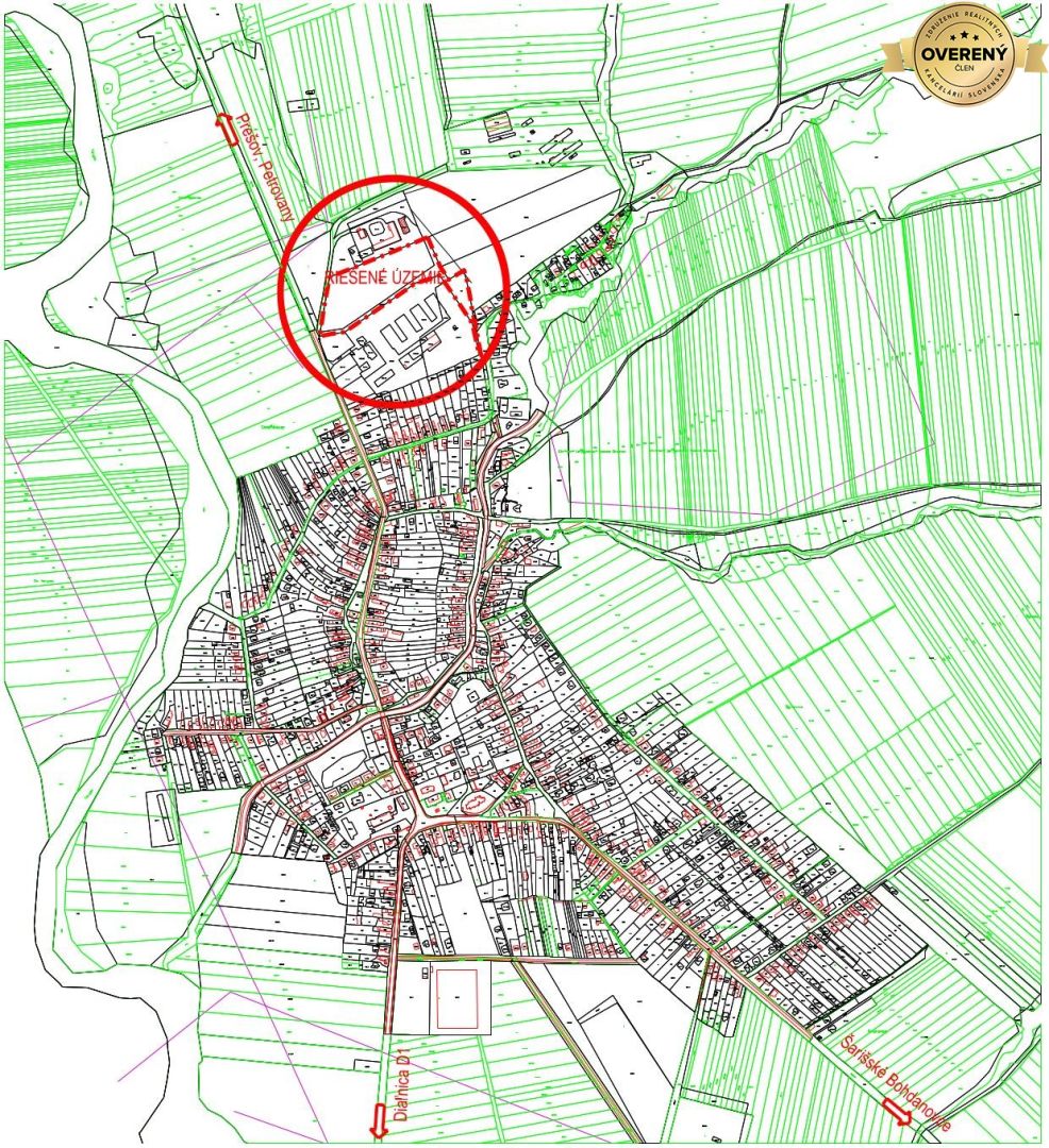 POZEMOK priemysel, so stavebným povolením, Prešov, Košice, Drienov